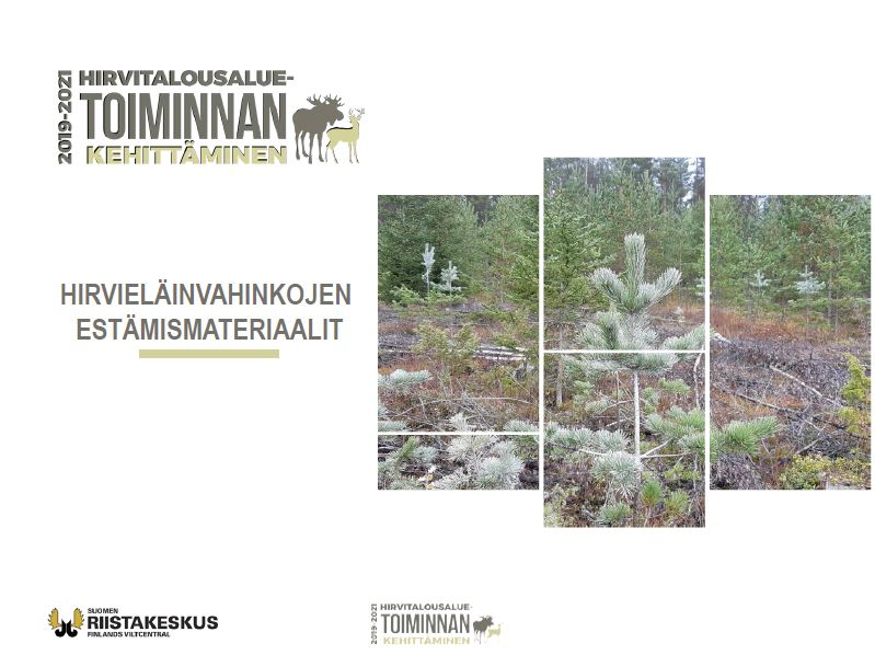 Aloitusdia Hirvieläinvahinkojen estämismateriaalit -koulutuspaketista. Syönninestoaineella suojattu mäntytaimikko. Linkki vie esitykseen (PDF).