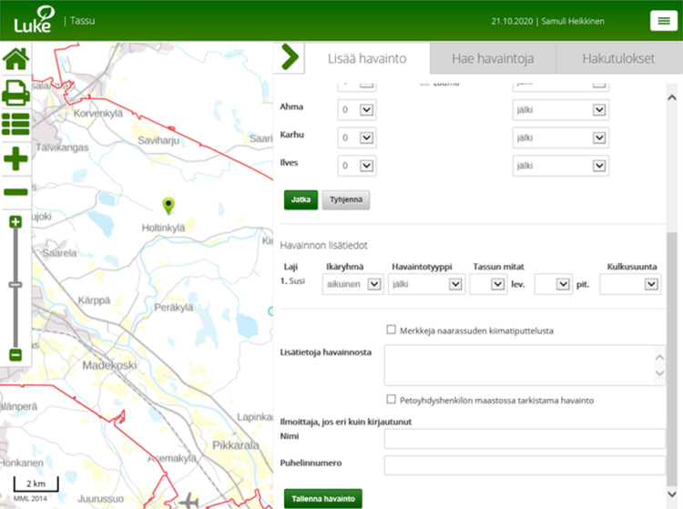 Kuvakaappaus Tassu-ohjelmasta.